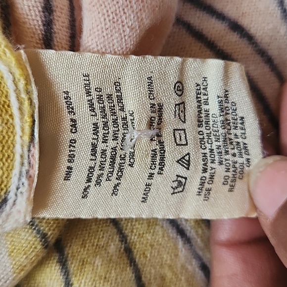 MOTH mod TRAMMA open back sweater Small anthropologie 3/4 sleeve knit belted top - Picture 4 of 5